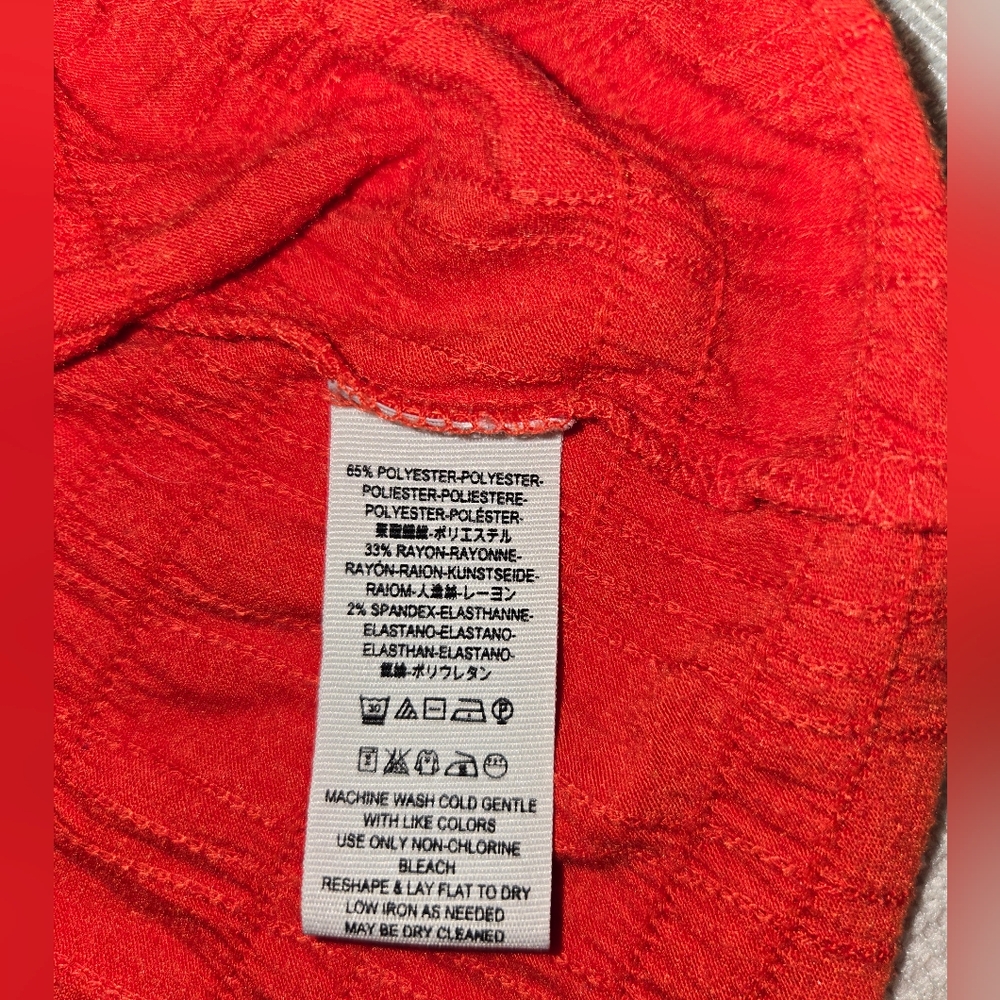 Free People Red Tie-Front Tank Top - Picture 6 of 7